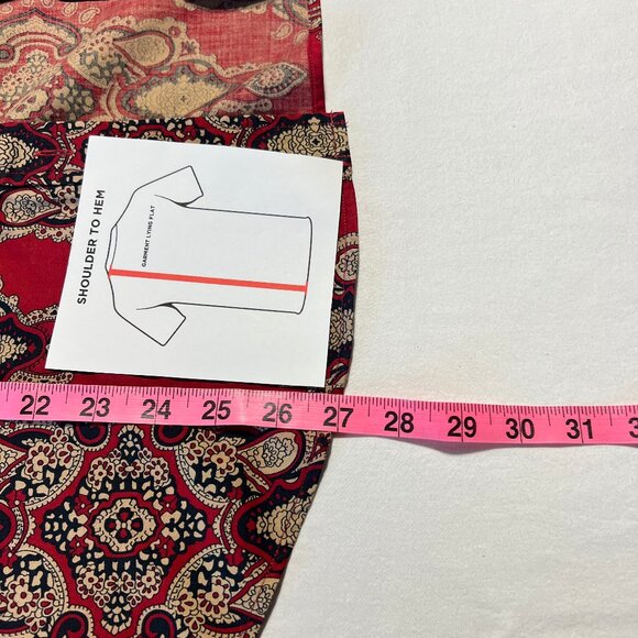 ❤️Jones New York Signature Women's 100% Cotton Shirt – Size XL Rich red  paisley - Picture 9 of 10